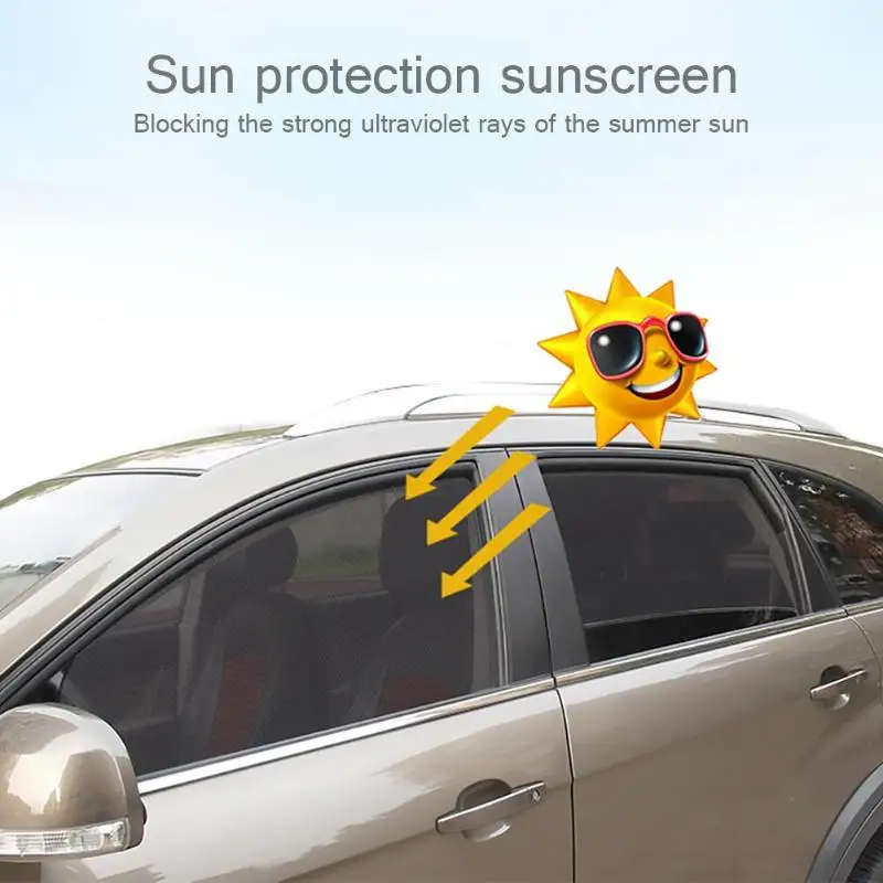 Magnetic Automobile Sunshade Curtain Summer Mesh Protector Film Thickening Encryption Car Windows Sunshad UV Protection