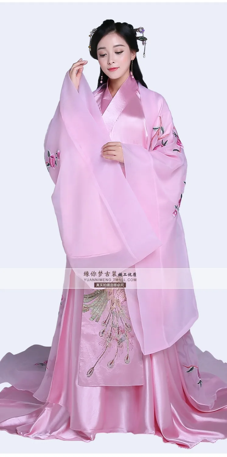 Китайский костюм hanfu с вышивкой, розовое очаровательное женское элегантное традиционное платье, женский костюм, древняя одежда принцессы, traje chino