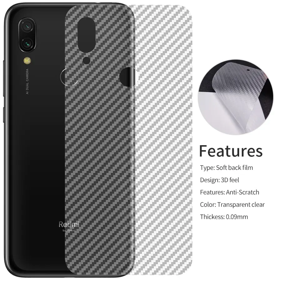 Защитная пленка для задней панели из углеродного волокна Xiaomi mi 9 A2 Lite Poco Pocophone f1 Max 3
