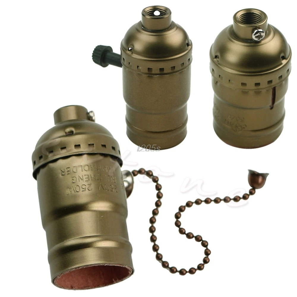 

Aluminum E26/E27 Lamp Accessories Socket Holder Vintage Antique Edison Bulb T25 Drop ship