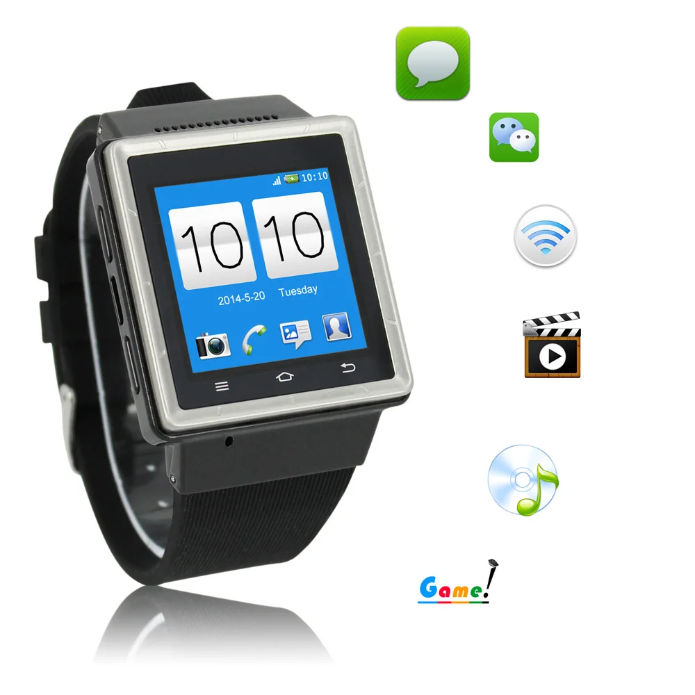  Новый Дизайн! ZGPAX S6 1.54 дюймов Android 4.04 Смарт Часы-Телефон MTK6572 Dual Core 1.0 ГГц RAM 512 МБ ROM 4 ГБ WCDMA и GSM 3 Г Телефон 