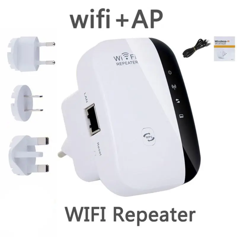 

Mini WiFi Repeater US UK EU Plug Range Extender Wireless 300Mbps Access Point 2.4GHz High Speed Network Extend Signal Area