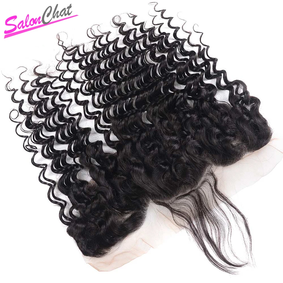 Brazilian Deep Wave Frontal 13x4 Ear To Ear Lace Frontal Closure With Baby Hair Remy Human Hair Frontal 8-20 Inch SalonChat