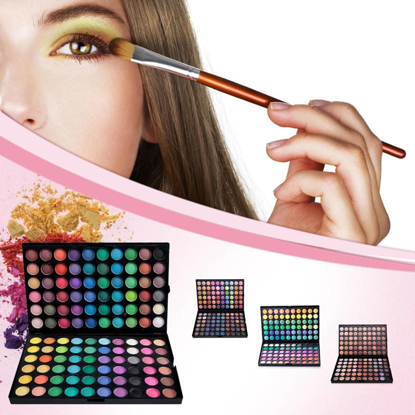 

Fashion Natural 120 Full Colors Eyeshadow Cosmetics Mineral Make Up Professional Shimmer Makeup Pigment Eye Shadow Palette Kit