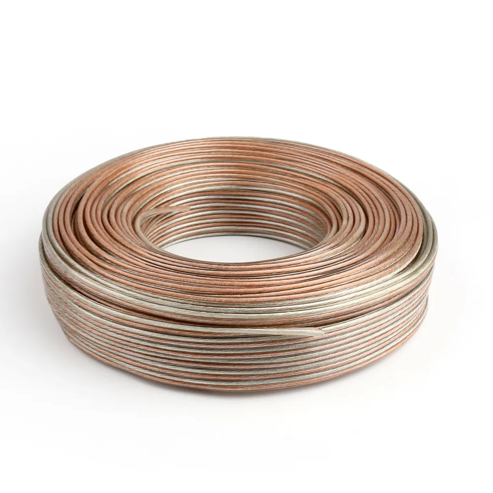 

Areyourshop Car Home Audio Speaker Wire Cable OFC Gold Silver 2 2.5mm 13AWG 328FT 1M/10M/30M/100M Hot Sale Cables Wires