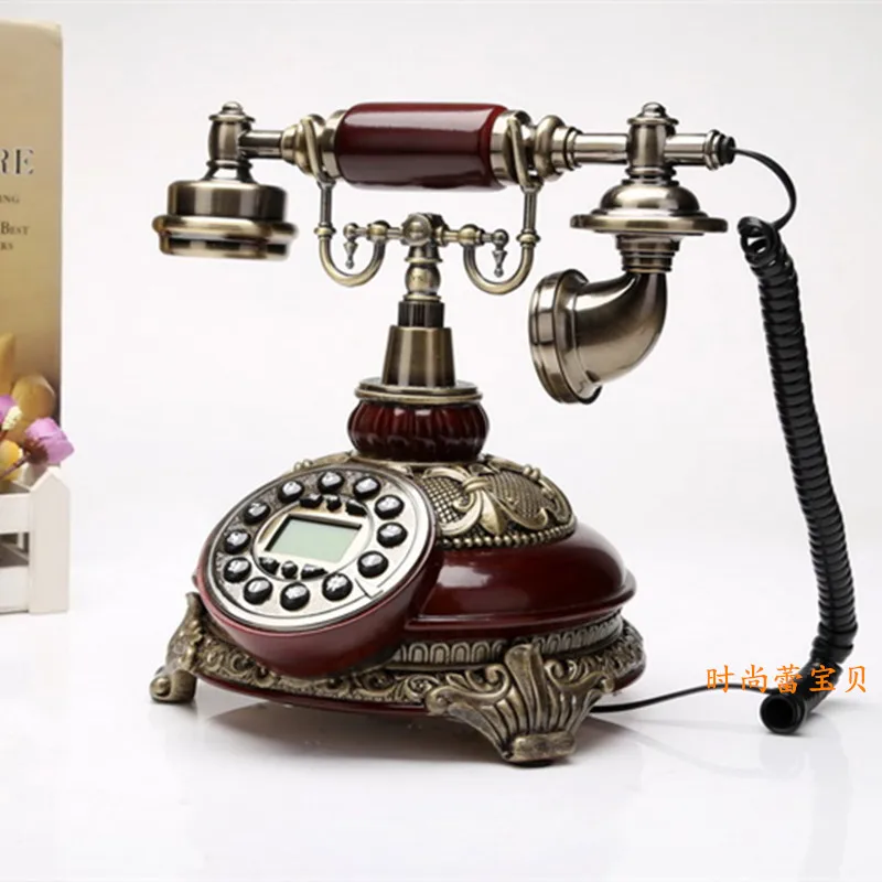 Античный телефон модный бытовой деревенский винтажный телефон/номер звонящего без рук/с подсветкой