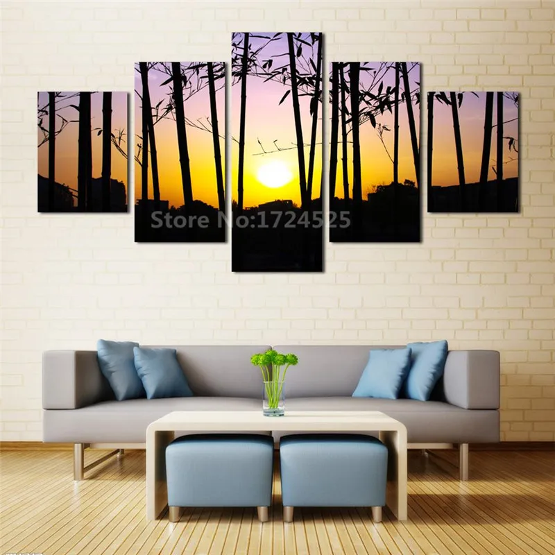 FASHION-NEW-Silhouette-canvas-painting-rectangle-HD-large-image-artwork-wall-picture-home-decoration-for-living