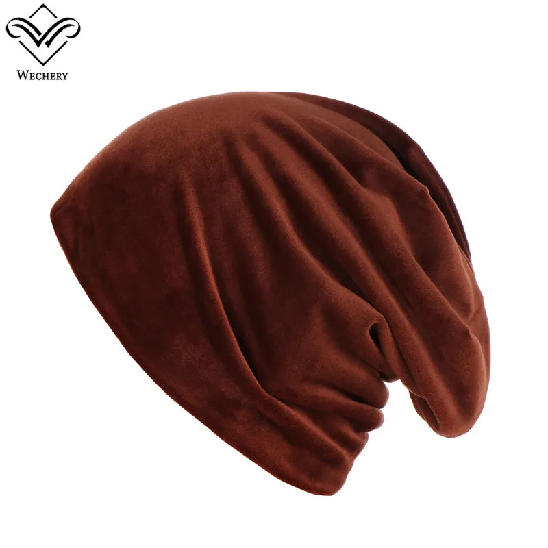 Wechery меховые зимние тюрбан шапочки под хиджаб для мусульманское исламское Для женщин Мода Бархатная шляпа Дубай Саудовская Ближний Восток