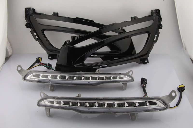 

Car Flashing 1Pair DRL For KIA Optima K5 2011 2012 2013 2014 Daytime Running Lights Fog head Lamp cover car styling