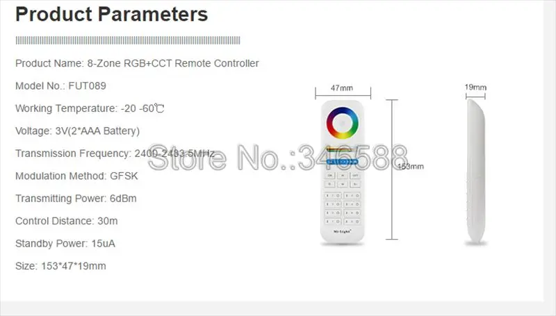 Ми. свет 9 Вт IP65 Водонепроницаемый RGB+ CCT свет сада DC24V Вход futc01 Наружное освещение и 2.4 г Беспроводной удаленного и контроллер Wi-Fi