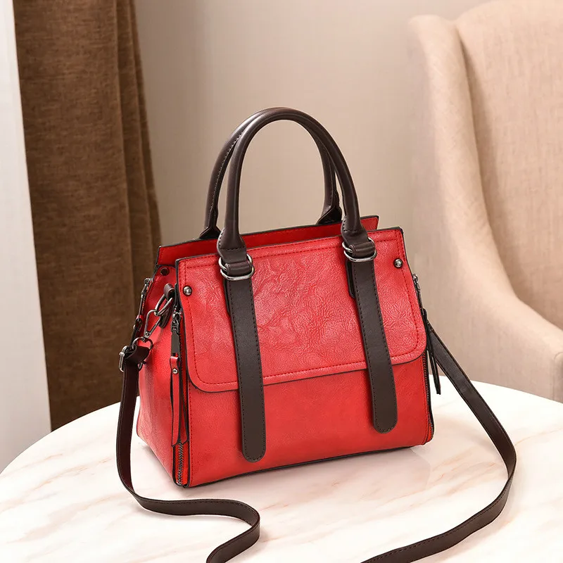 

MONNET CAUTHY Female Bags Chic Style Elegant Office Lady Fashion Handbags Solid Color Wine Red Army Green Purple Crossbody Totes