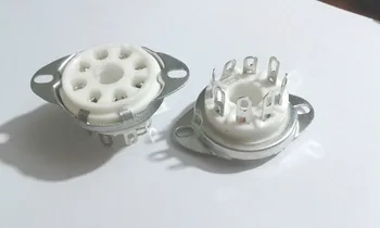 

50pcs 8pin Ceramic vacuum tube socket top mount octal valve base adapter