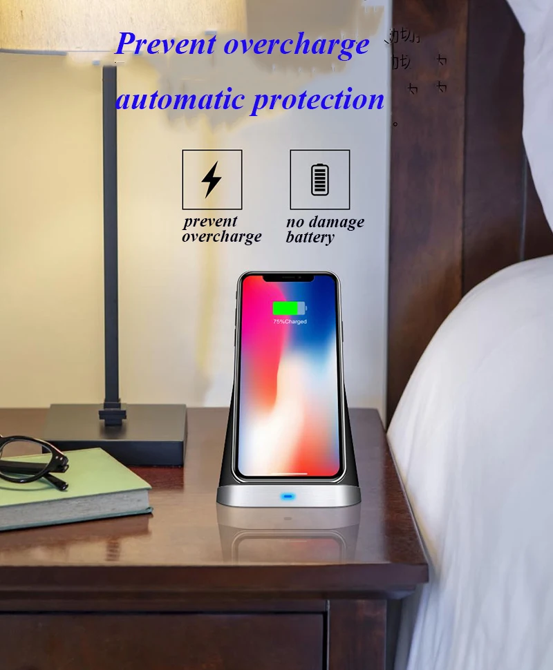 06Brush Pot Fast Charging Holder Qi Wireless Charger Stand