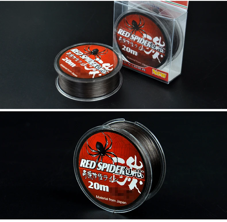 High Strength 20M Stainless Steel Fishing Wire-Red Spider Japan PE Braided Fly Fishing Line Cut Water Quickly Leader Wire  (9)