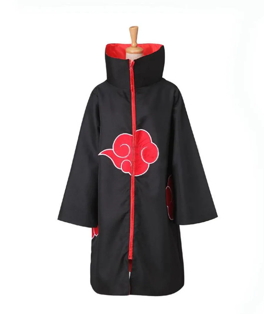 Halloween Anime NARUTO Uchiha Itachi Cosplay Costume Akatsuki Ninja Wind Coat Cloak Cape Robe Coat set