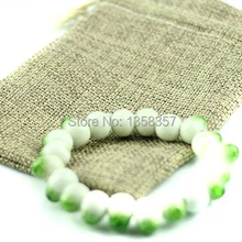 100 шт./лот джута/лен/Лен Шнурок Подарочные пакеты для туалетных принадлежностей/Браслеты упаковка, Размеры могут быть выполнены по индивидуальному заказу, различные цвета