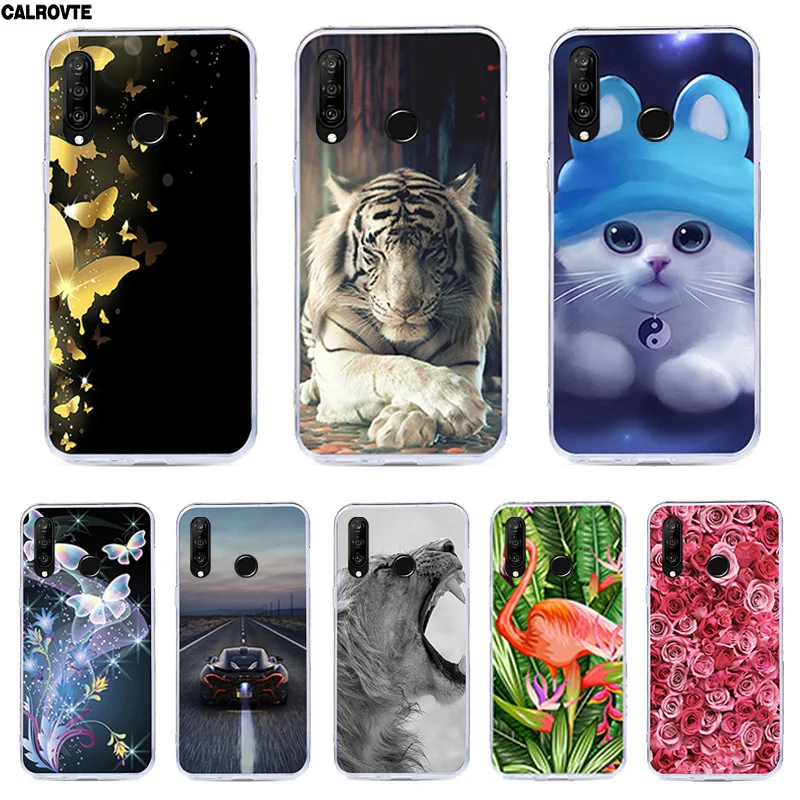 

For Huawei Nova 4e Case Cover 6.15'' Fashion Painted Soft silicone TPU Phone Back Cases For Huawei Nova 4e 4 e Nova4e Protective