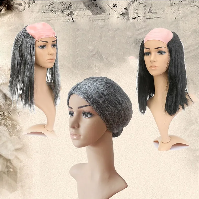 

Party Supplies Halloween Props Funny Bald Wig COSPLAY Old Woman Hairpiece Periwig Costume Ball Humorous Baldheaded Headwear