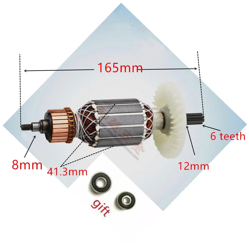 220 V-230 V арматура роторный якорь Замена для Hitachi 360591E DH40MRY DH40MR DH40SR DH40FR шлицевой хвостовик роторный молоток