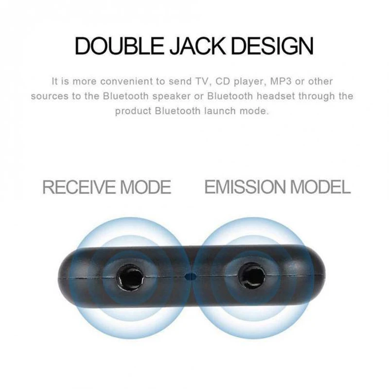 CRDC Bluetooth приемник передатчик беспроводной Bluetooth 4,2 аудио 2 в 1 передатчик 3,5 мм Джек автомобильный ТВ ПК Музыка AUX адаптер