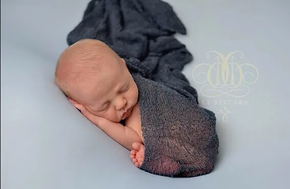 Реквизит для фотосессии новорожденных детей от 1 до 6 месяцев; хлопковая эластичная оберточная ткань для малышей;
