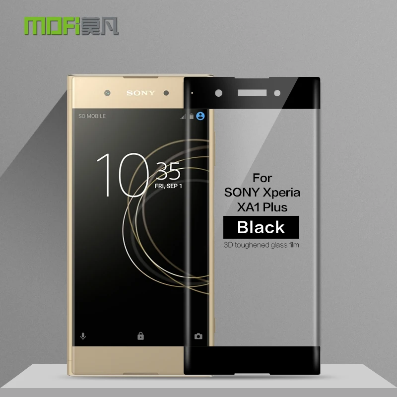 MOFi для SONY Xperia XA1 Plus закаленное стекло 3D полное покрытие Защита экрана защитная
