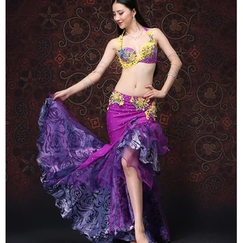 

Professional Women Luxury Costume Belly Dance High Quality Bra Belly Dance Costumes Bra Skirt Mermaid skirt Belly Dance