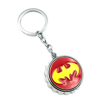

12pcs/lot Bottle Opener Keychain Captain Superhero Key Chain Key Holders Size 3.5*3.5cm