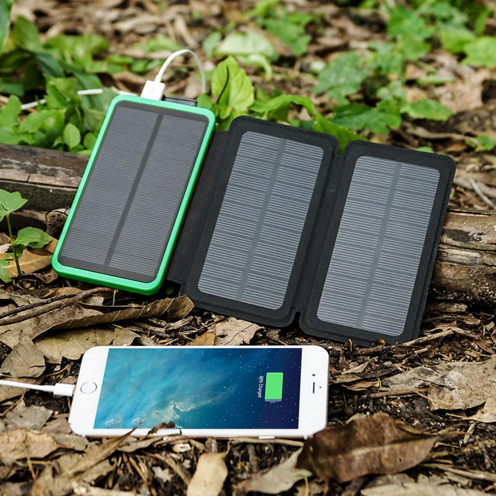 X-DRAGON Solar Power Bank 10000mAh Outdoor Solar Charger External Battery for iPhone Samsung xiaomi Cell Phones