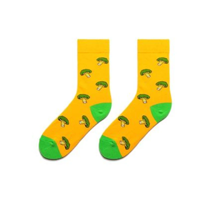 CHAOZHU бренд весенние мужские и женские Мультяшные модные Необычные носки яркие фрукты/Животные Потрясающие Свадебные кальцитовые носки - Цвет: Tree
