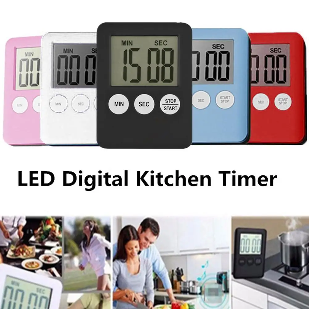 

New Thin Cooking Digital Timer Kitchen Time Countdown Alarm Clock Baking Pizza Tool