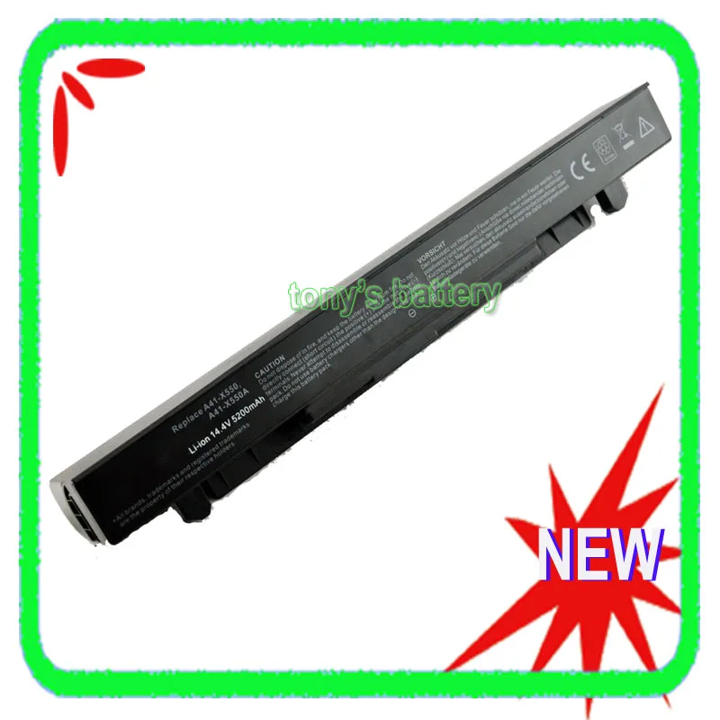 Аккумулятор 5200 мАч для Asus X450CC X450LC X452 X452C R409 R409L R409V R510 R510CA R510CC R510D K450 K450L|battery for asus|battery