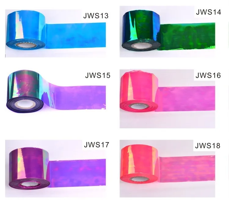 Holográfica das Folhas de Transferência do Unha do Laser Arte do Unha Etiqueta Brilhante Tamanho 5cm Vidro Quebrado Faça Você Mesmo Beleza Decoração Stencil Decalque 100m * 4 5cm vidro quebrado diy arte do prego