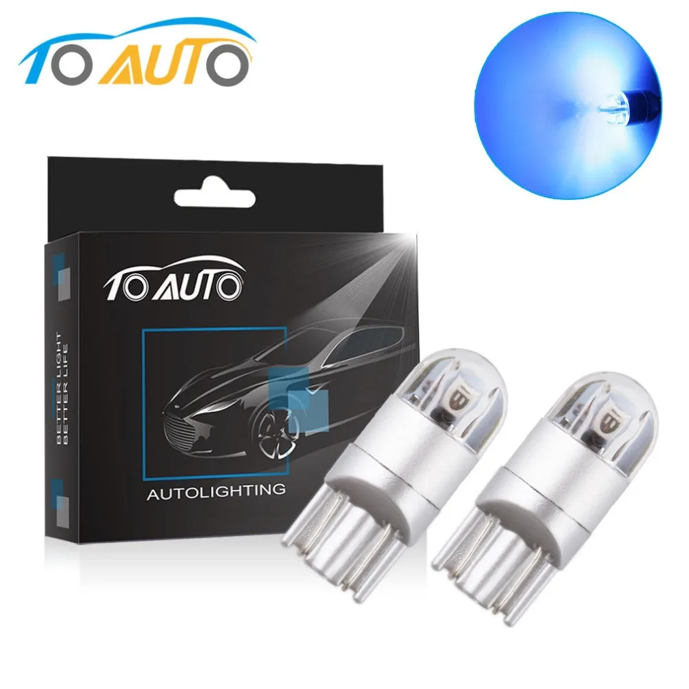 2 шт. T10 LED W5W светодиодные лампы 168 Led 2smd 3030 Авто клиновидная Лицензия интерьерная