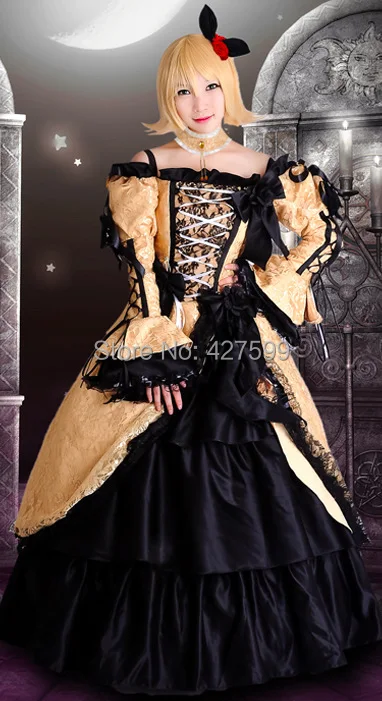 

Vocaloid Kagamine Rin Daughter of Evil Aku no Musume Cosplay Costume Party Dress