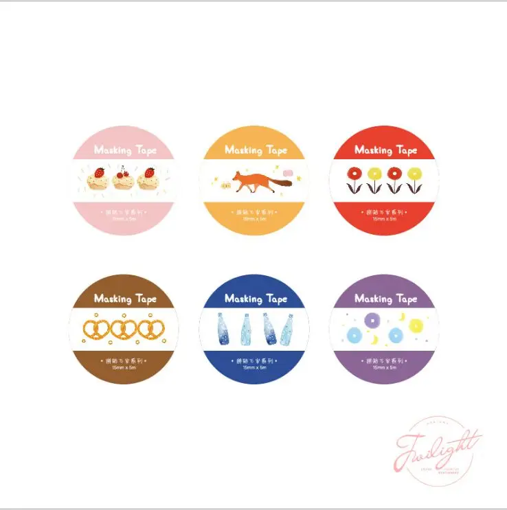 15 мм широкая бейка/лиса/цветы/сок коллаж лента для декорации Washi DIY планировщик