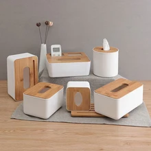 Высококачественная пластиковая коробка для одноразовых салфеток с деревянным покрытием Съемный Гостиная Кухонный Контейнер для салфеток Домашний Органайзер инструменты для украшения