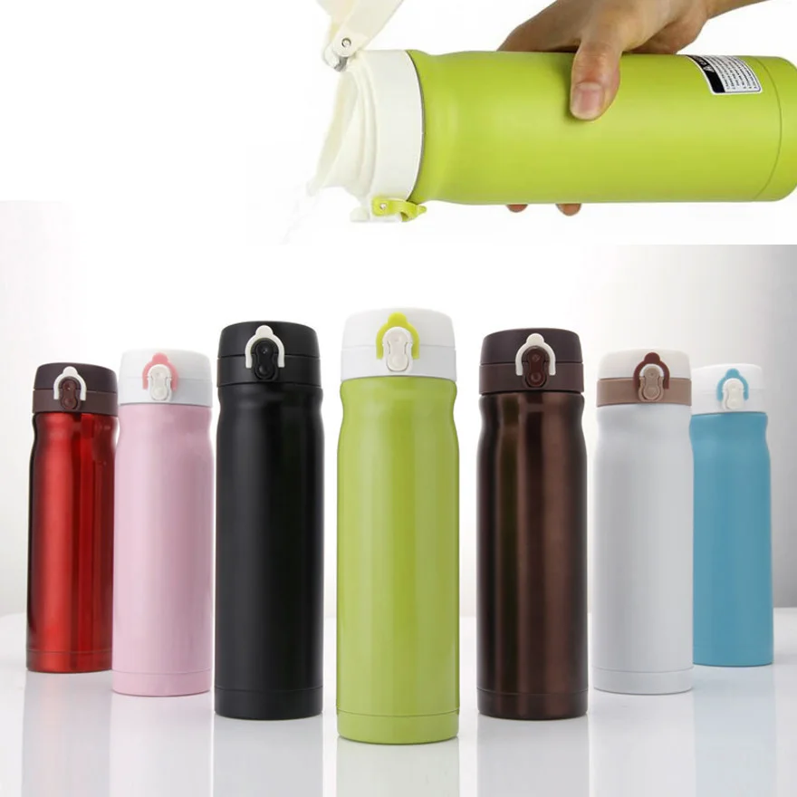 Travel Bike Bicycle 500ML Sports Stainless Steel Water Bottle Vacuum Flask Thermos Flask