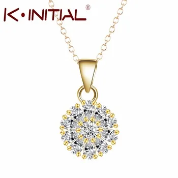 10Pcs 2016 Hot Zircon Jewelry Round Boho Necklace Pendant For Women Crystal Zircon Star Water Drop Necklace Jewelry Wholesale