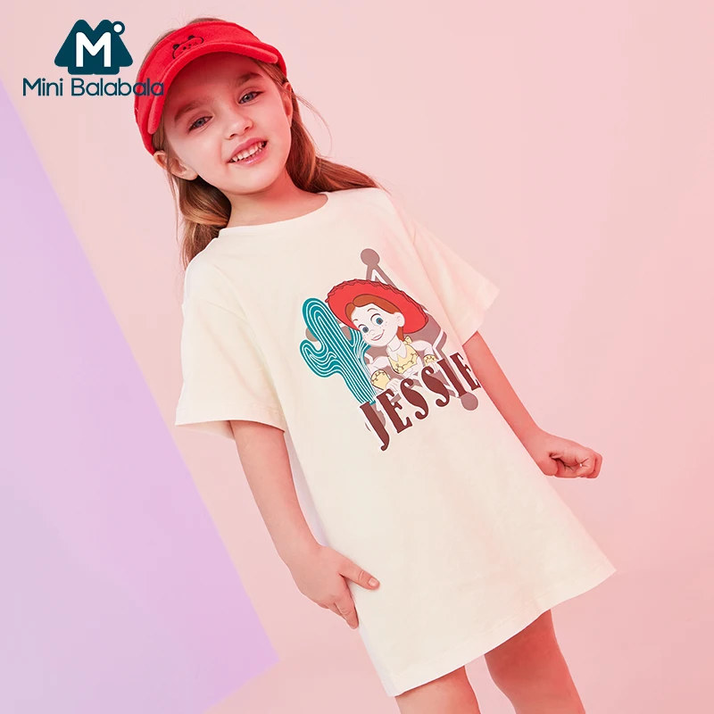 Детская Хлопковая футболка с коротким рукавом Mini balabalaBaby детская длинная круглым