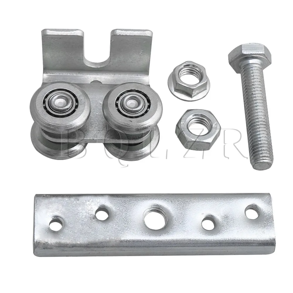 

BQLZR Wheel Dia 24mm Steel Rail Hanging Trolley Wheel Sliding Track Roller Load-bearing 90kg w/Nut H4-1 for Barn Door Hardware