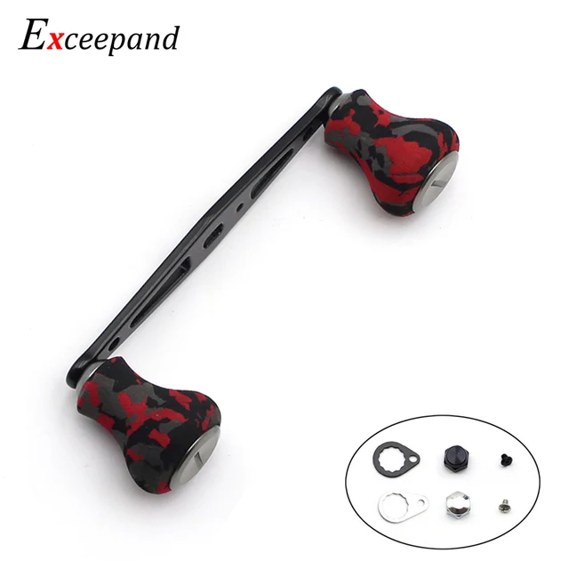 Cheap Exceepand RED CAMO Powerful Fishing Reel Handle for Abu Garcia Daiwa Low Profile Baitcasting Reel Repair Grips Cheap Exceepand RED CAMO Powerful Fishing Reel Handle for Abu Garcia Daiwa Low Profile Baitcasting Reel Repair Grips