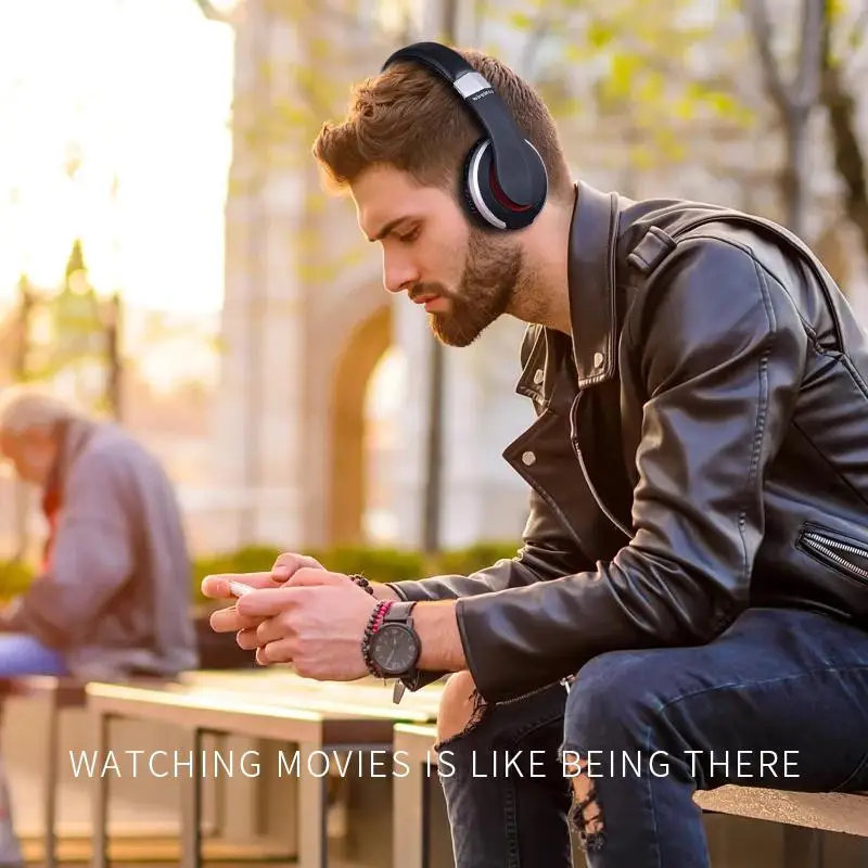 Беспроводные наушники Bluetooth гарнитура Складные стерео игровые с микрофоном