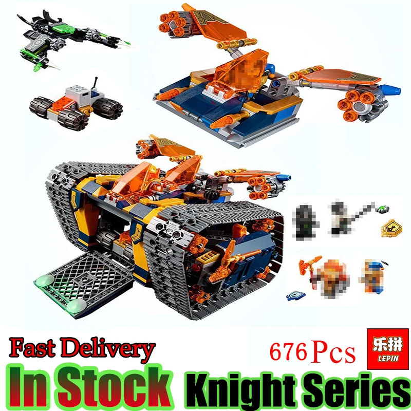 

Lepin 14042 676pcs Exxon's heavy-armed mobile tracker Nexus Knights Compatible 72006 Building Blocks Bricks Toys For Chlidren