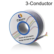 3C-Grey-6M-UL 2547 24 AWG многожильный кабель управления медный, экранированный аудио кабель для наушников сигнальная линия