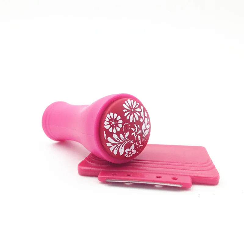 Rose Stamper Collection Rubber Material Stamping Heads Acrylic Handle