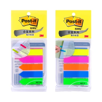 

Post-it Plastic matte durable indication label paste times index classification bookmark page mark note stick 3m postit 687