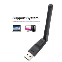 Carte réseau sans fil Usb, émetteur/récepteur, wi fi 150M, 150M, noir 