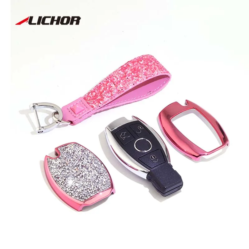 

Luxury Diamond Auto Key Crystal Shell Car Smart Key Case Cover for Mercedes-Benz A/B/C/E/ML/GL/S/GLA/GLK/CLS/CLA W204 W205 W212