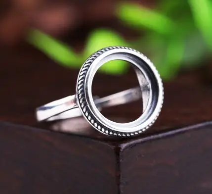 Real 925 Sterling Silver Color Adjustable Ring Blanks Base Fit13